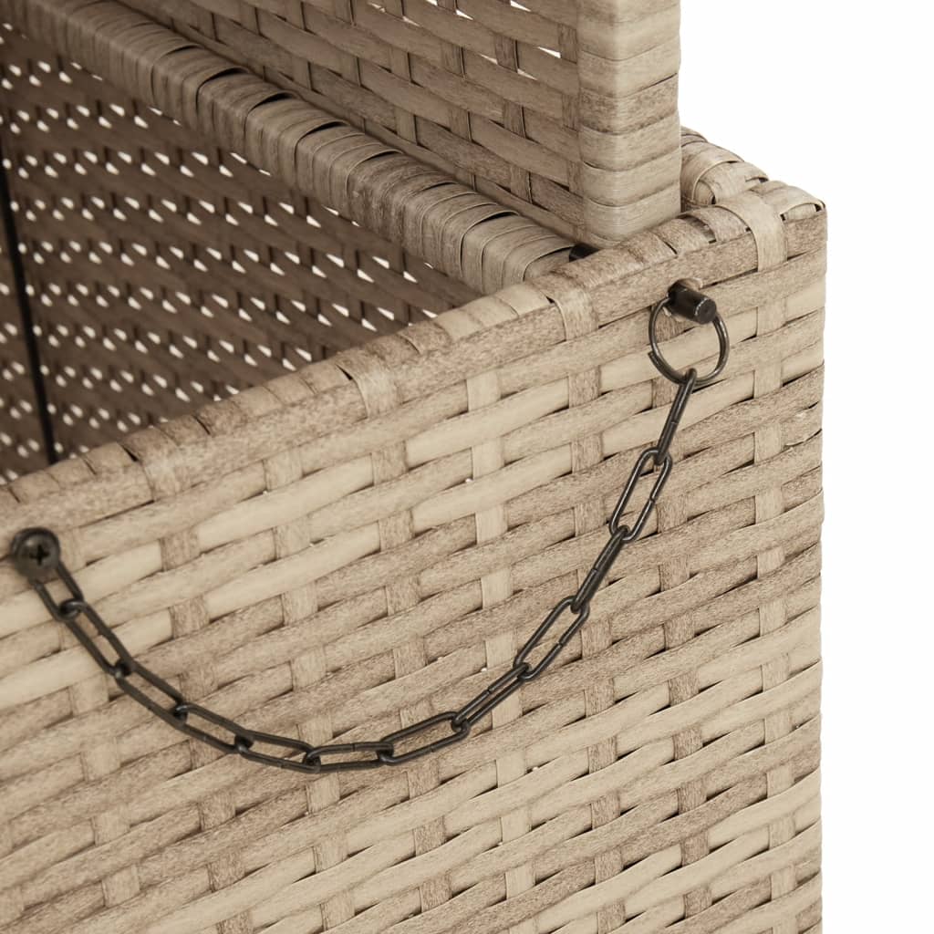 vidaXL Stół ogrodowy, beżowy, 90x55x71 cm, polirattan i akacja