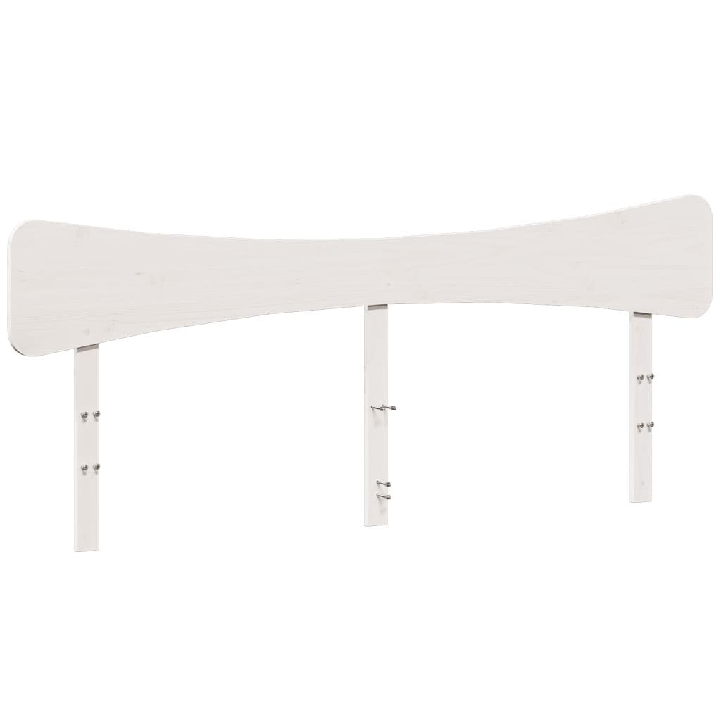 vidaXL Wezgłowie do łóżka, białe, 200 cm, lite drewno sosnowe
