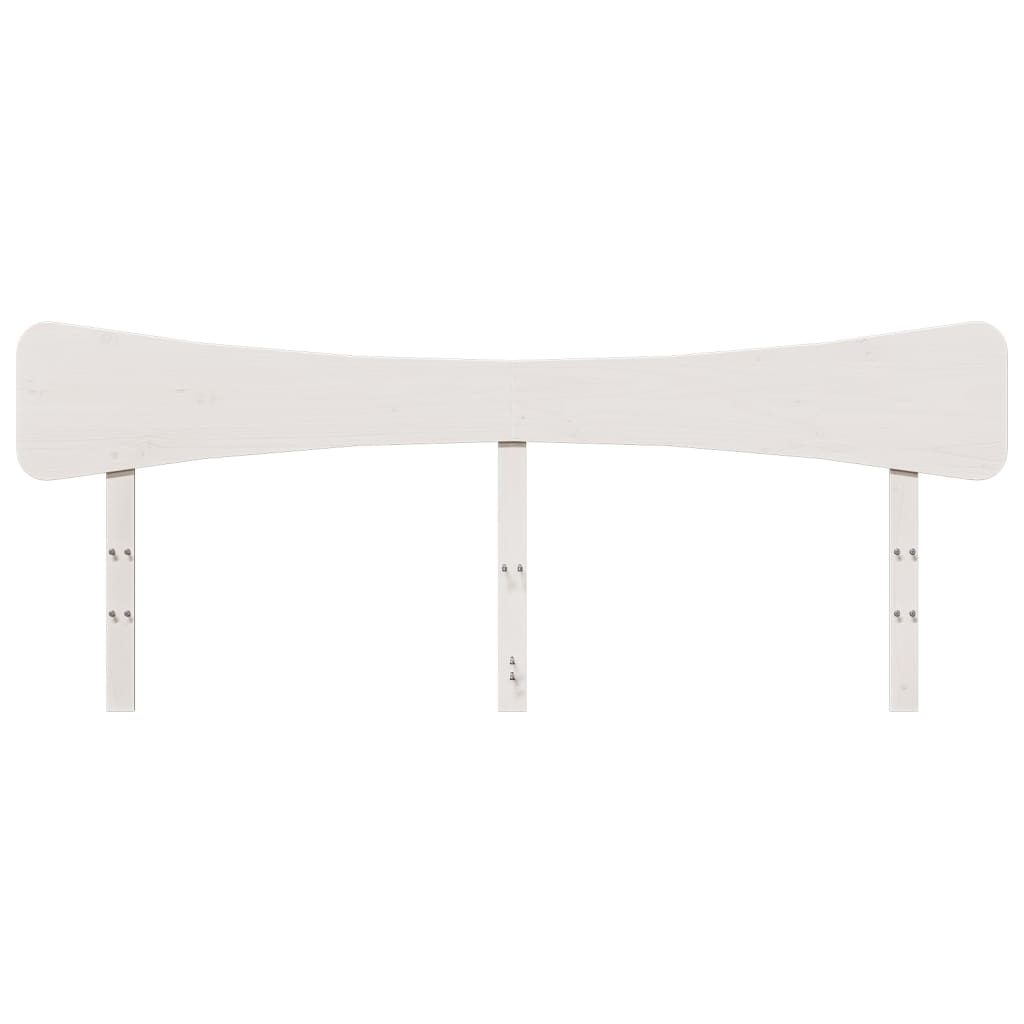vidaXL Wezgłowie do łóżka, białe, 200 cm, lite drewno sosnowe