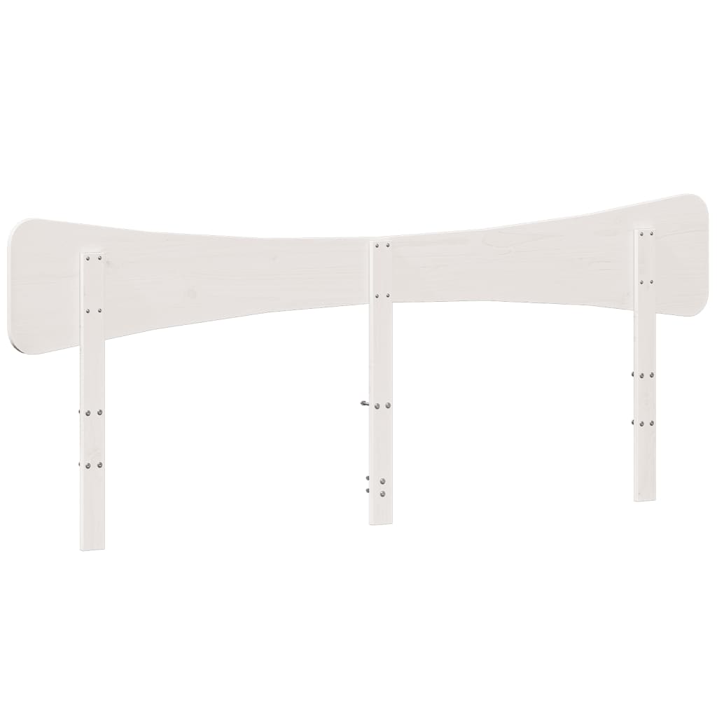 vidaXL Wezgłowie do łóżka, białe, 200 cm, lite drewno sosnowe