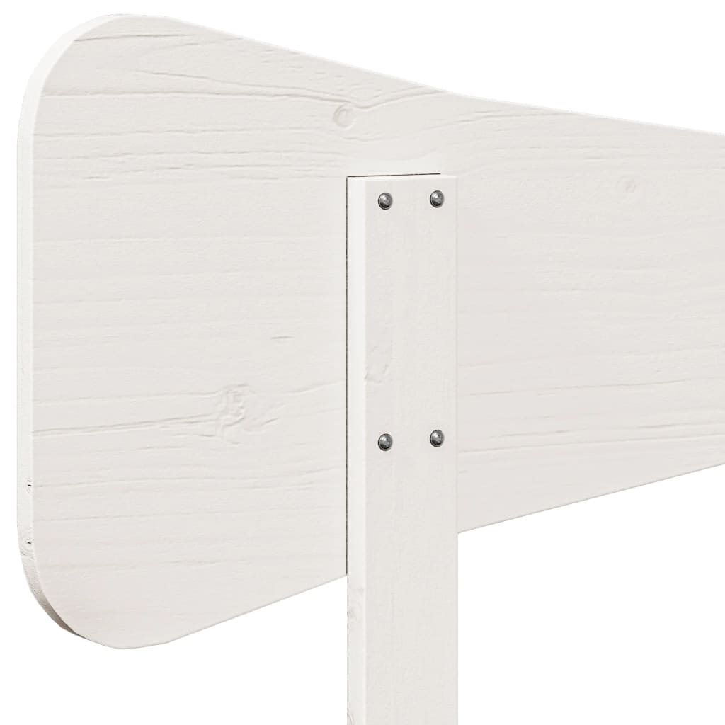 vidaXL Wezgłowie do łóżka, białe, 200 cm, lite drewno sosnowe