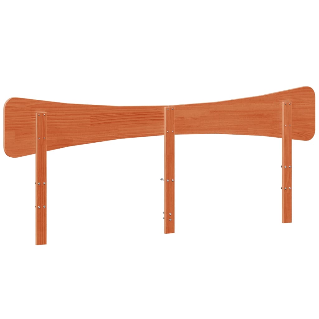 vidaXL Wezgłowie do łóżka, woskowy brąz, 200 cm, lite drewno sosnowe