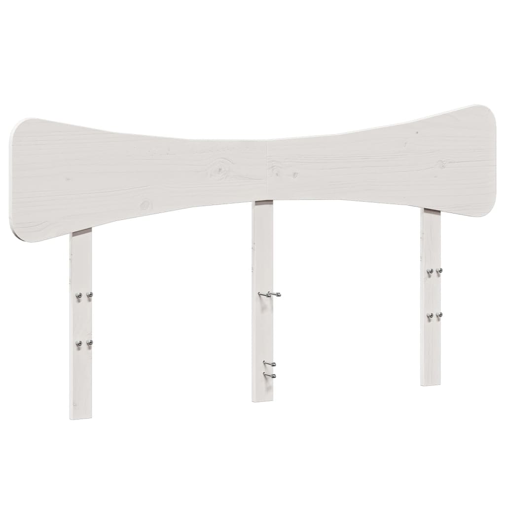 vidaXL Wezgłowie do łóżka, białe, 160 cm, lite drewno sosnowe