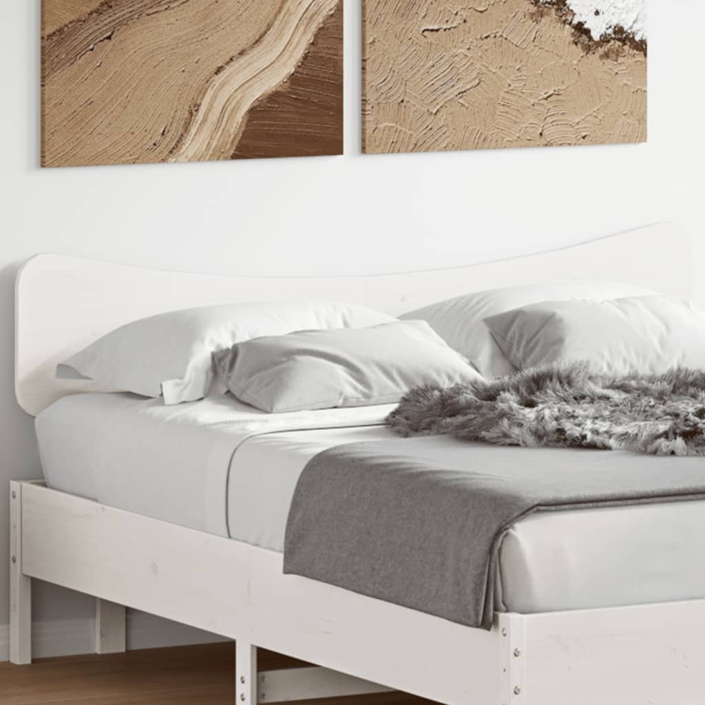 vidaXL Wezgłowie do łóżka, białe, 160 cm, lite drewno sosnowe