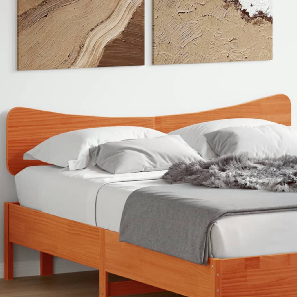 vidaXL Wezgłowie do łóżka, woskowy brąz, 160 cm, lite drewno sosnowe