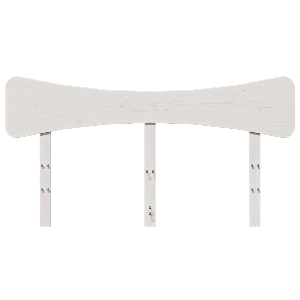 vidaXL Wezgłowie do łóżka, białe, 150 cm, lite drewno sosnowe