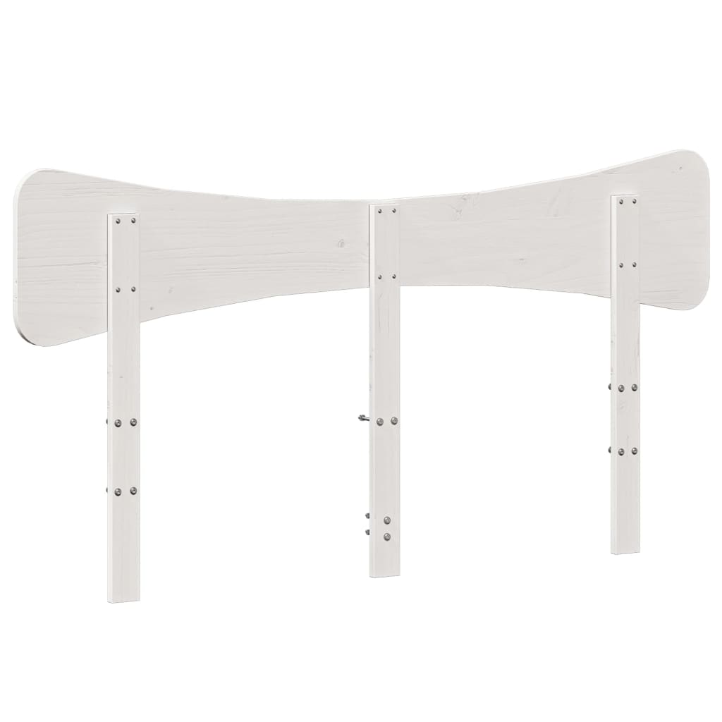 vidaXL Wezgłowie do łóżka, białe, 150 cm, lite drewno sosnowe
