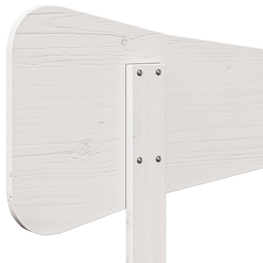 vidaXL Wezgłowie do łóżka, białe, 150 cm, lite drewno sosnowe