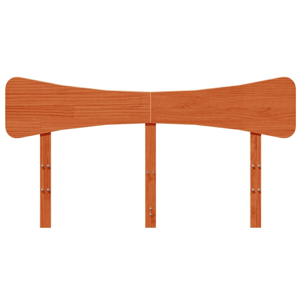 vidaXL Wezgłowie do łóżka, woskowy brąz, 150 cm, lite drewno sosnowe