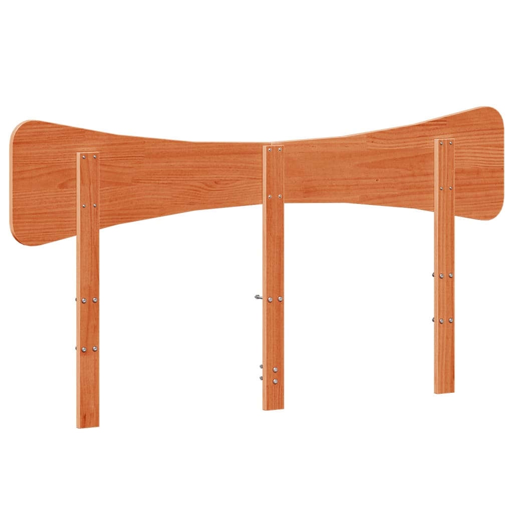 vidaXL Wezgłowie do łóżka, woskowy brąz, 150 cm, lite drewno sosnowe