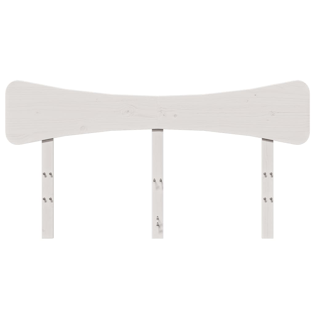 vidaXL Wezgłowie do łóżka, białe, 140 cm, lite drewno sosnowe