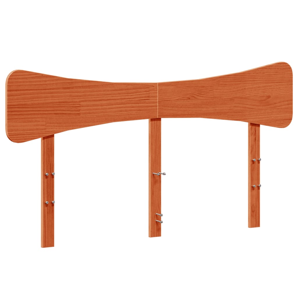 vidaXL Wezgłowie do łóżka, woskowy brąz, 140 cm, lite drewno sosnowe