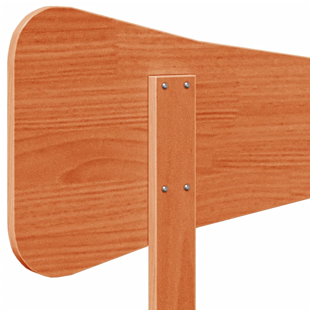 vidaXL Wezgłowie do łóżka, woskowy brąz, 140 cm, lite drewno sosnowe