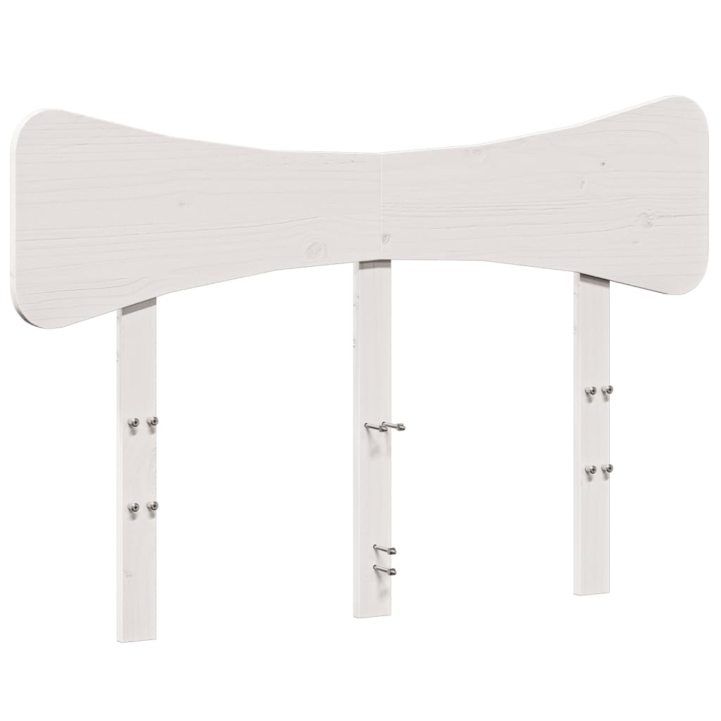 vidaXL Wezgłowie do łóżka, białe, 135 cm, lite drewno sosnowe