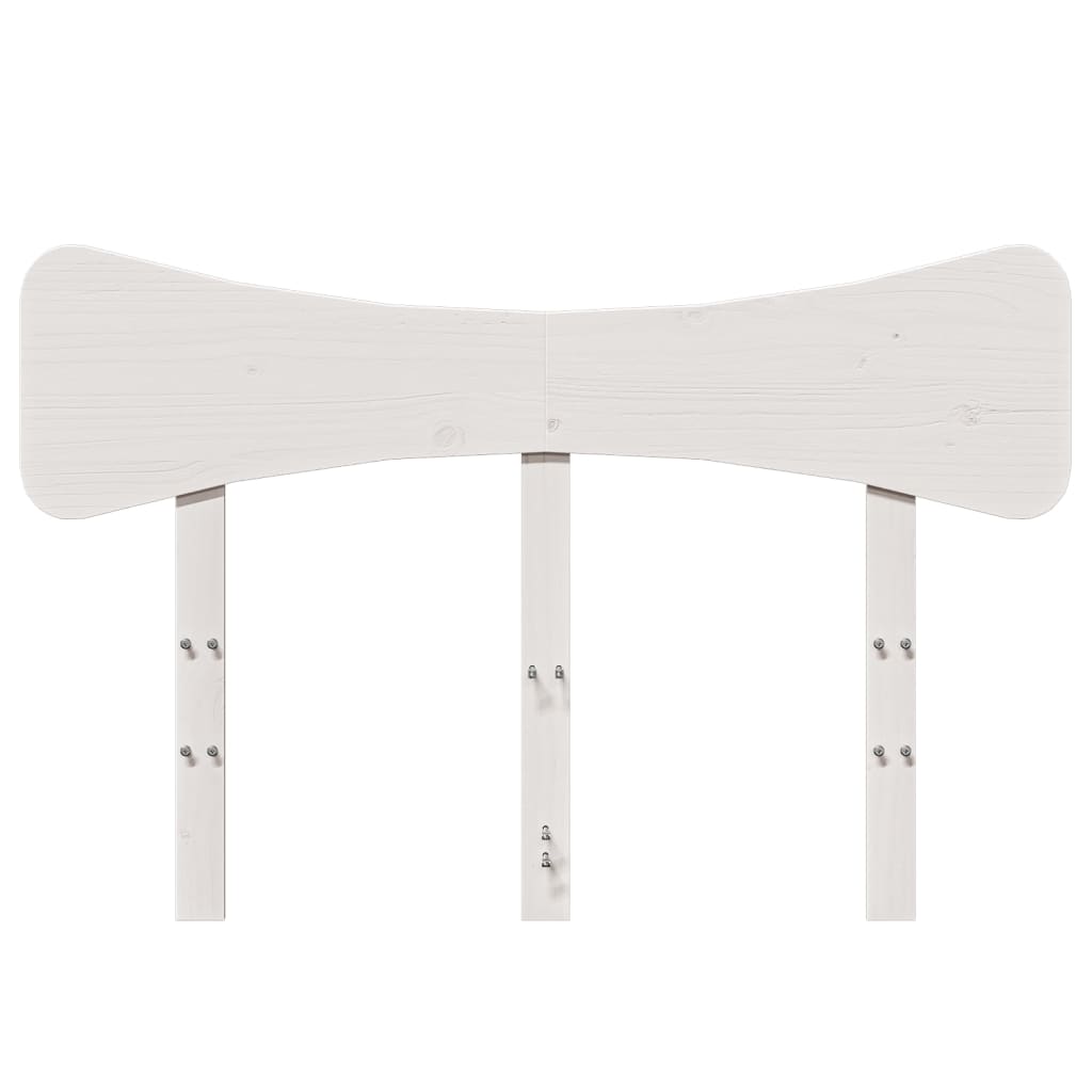 vidaXL Wezgłowie do łóżka, białe, 135 cm, lite drewno sosnowe