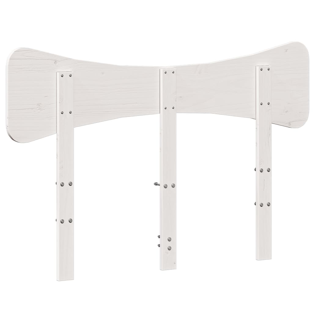 vidaXL Wezgłowie do łóżka, białe, 135 cm, lite drewno sosnowe