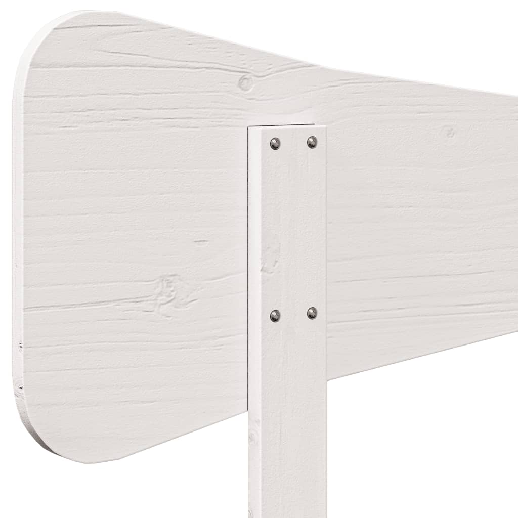 vidaXL Wezgłowie do łóżka, białe, 135 cm, lite drewno sosnowe