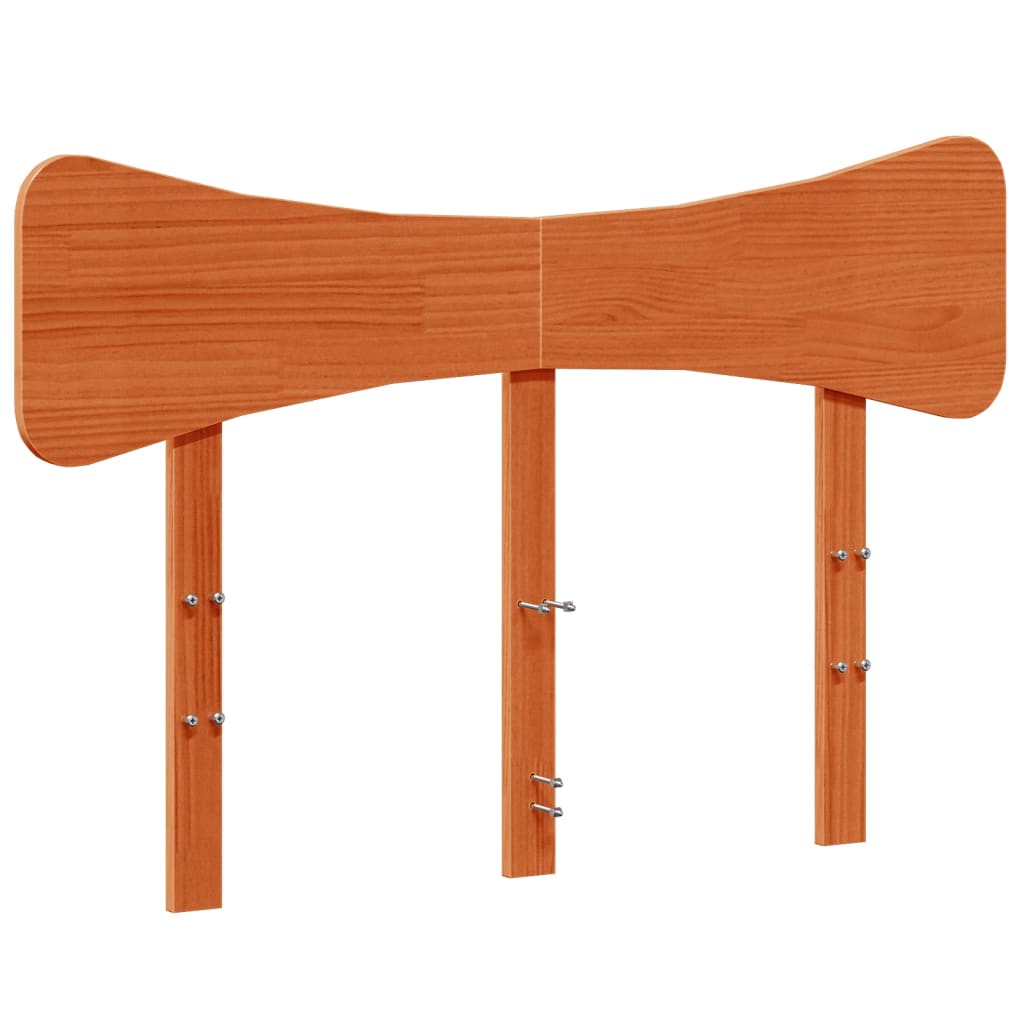 vidaXL Wezgłowie do łóżka, woskowy brąz, 135 cm, lite drewno sosnowe