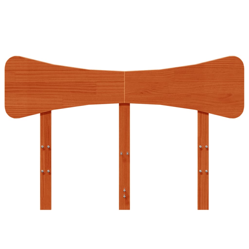 vidaXL Wezgłowie do łóżka, woskowy brąz, 135 cm, lite drewno sosnowe