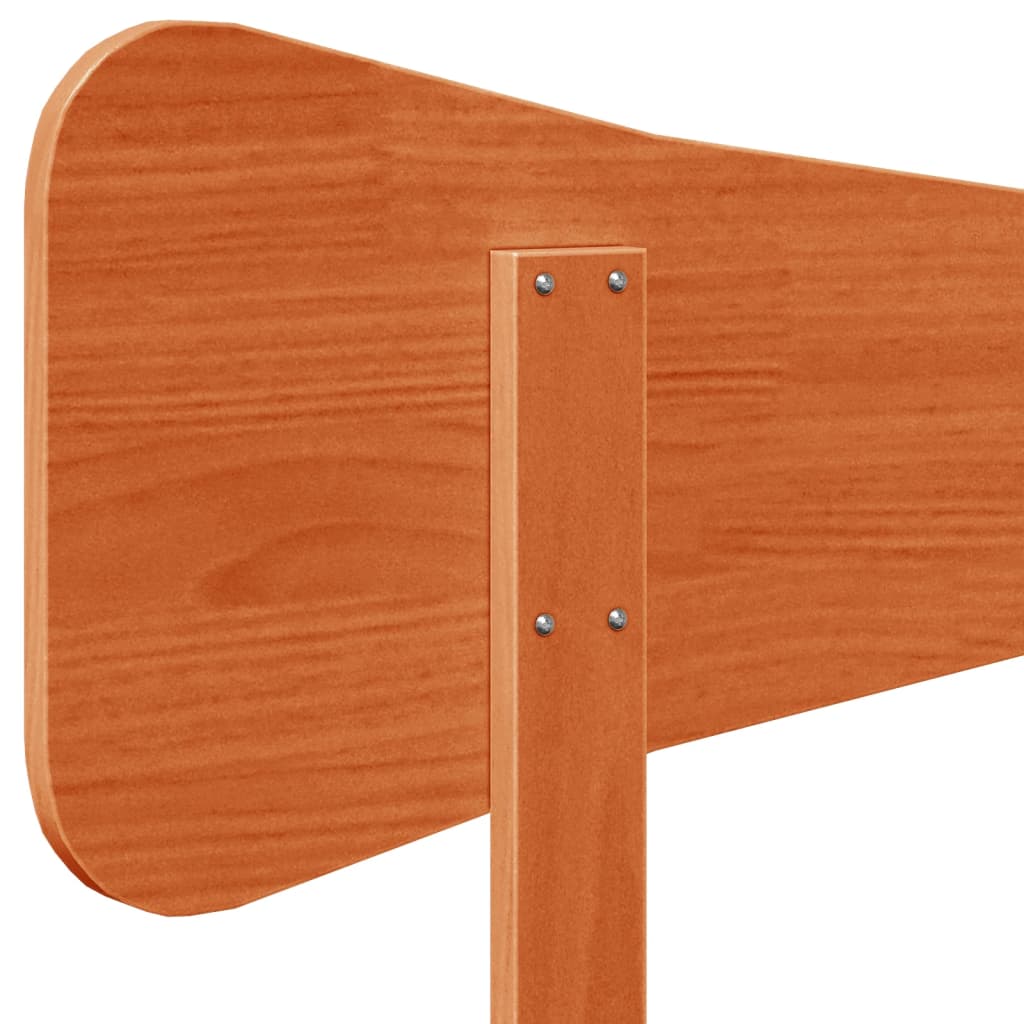 vidaXL Wezgłowie do łóżka, woskowy brąz, 135 cm, lite drewno sosnowe