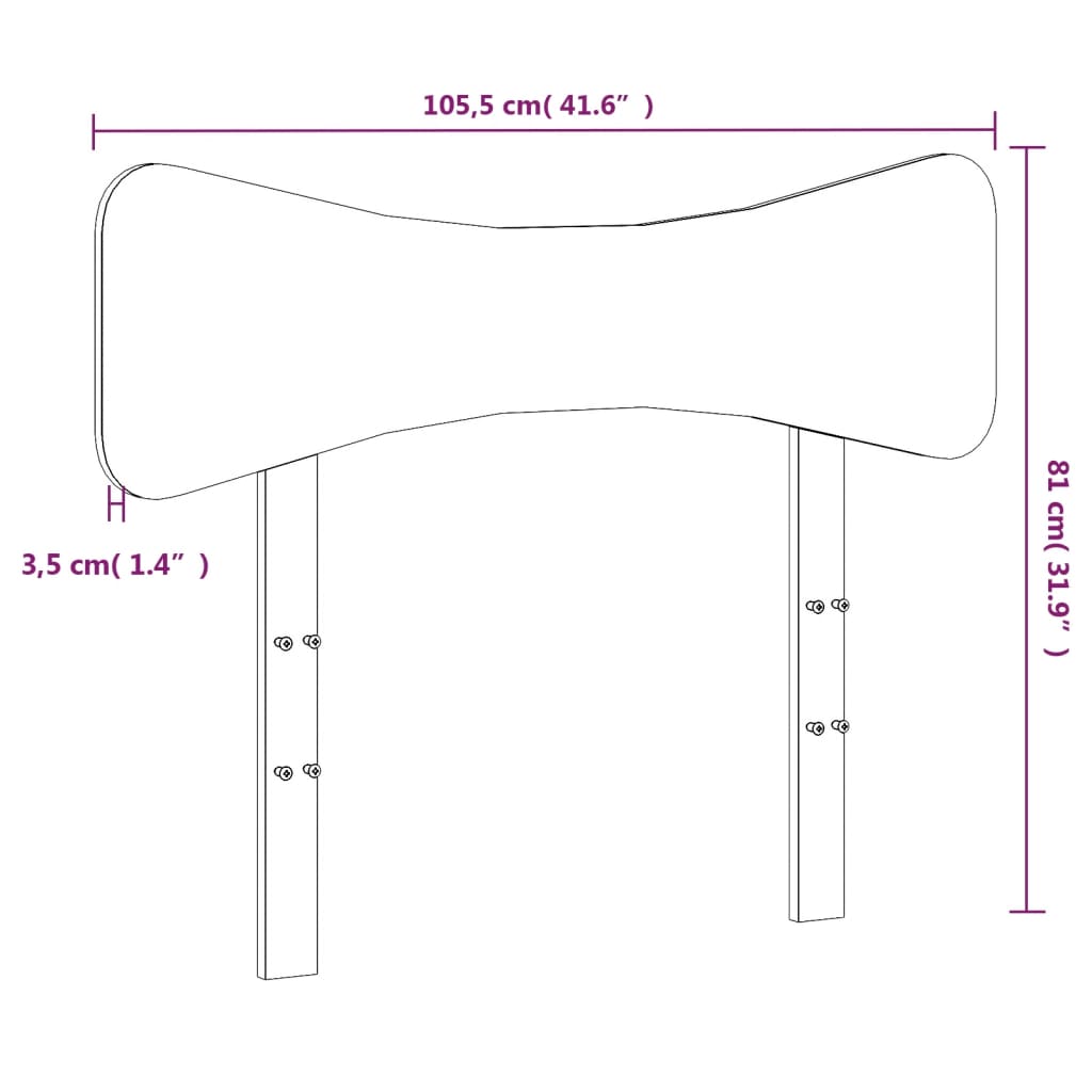 vidaXL Wezgłowie do łóżka, 100 cm, lite drewno sosnowe