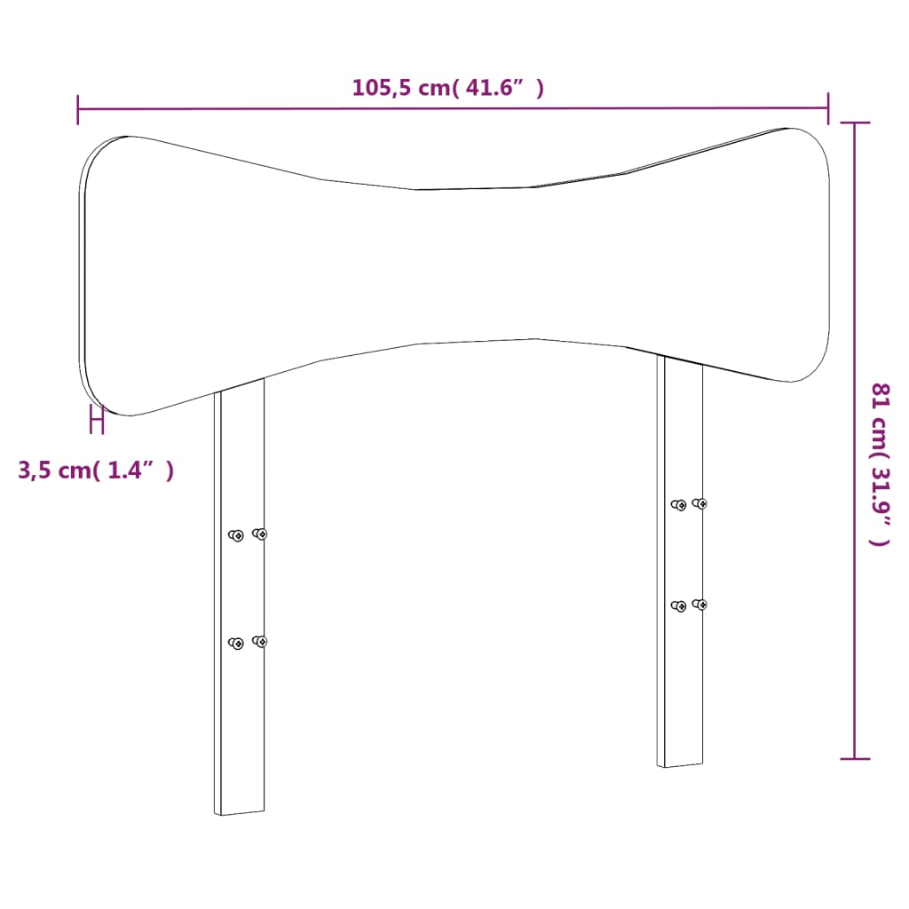 vidaXL Wezgłowie do łóżka, białe, 100 cm, lite drewno sosnowe