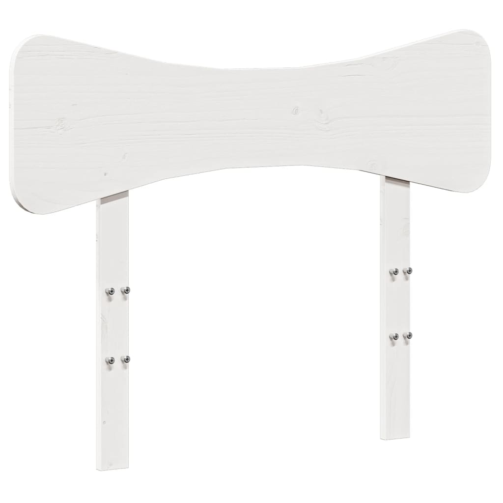 vidaXL Wezgłowie do łóżka, białe, 90 cm, lite drewno sosnowe