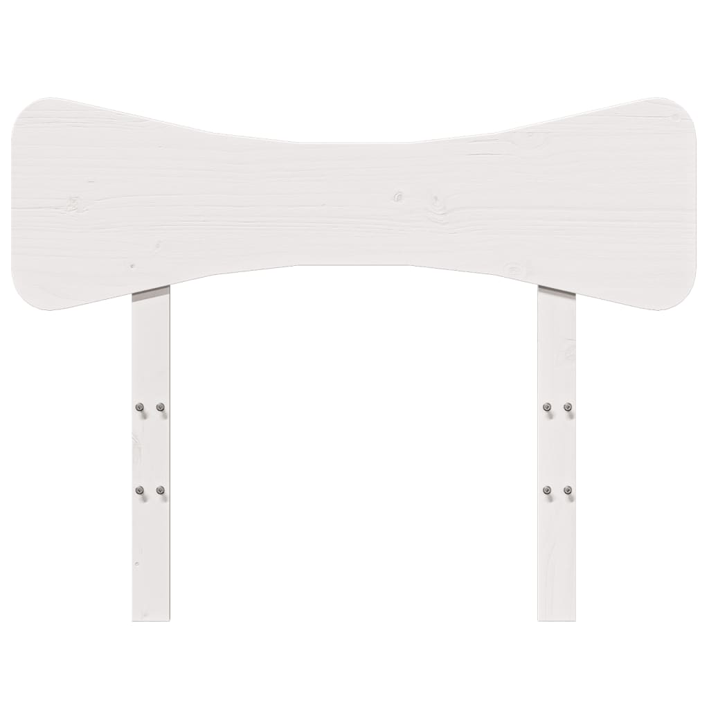vidaXL Wezgłowie łóżka, białe, 75 cm, lite drewno sosnowe