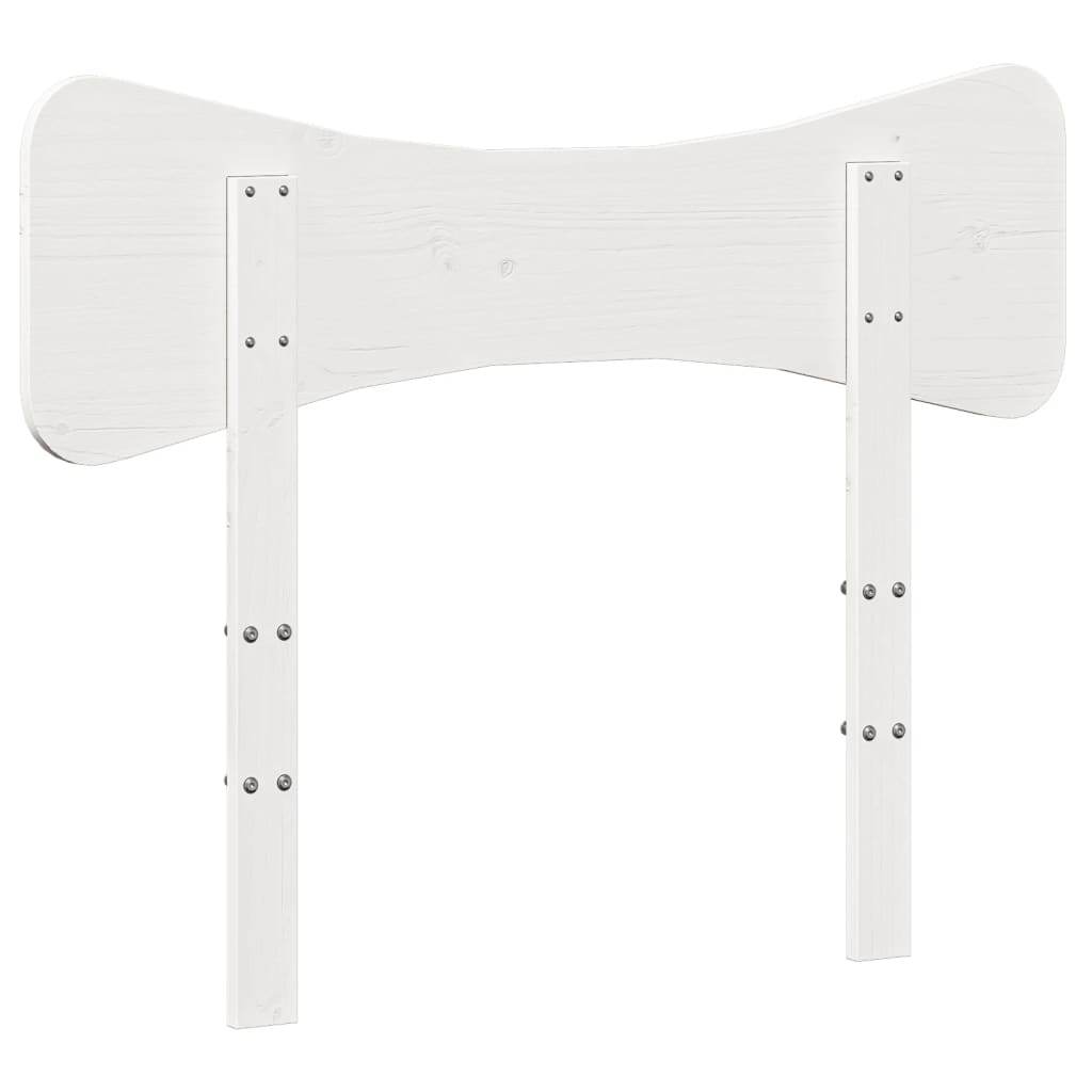 vidaXL Wezgłowie łóżka, białe, 75 cm, lite drewno sosnowe