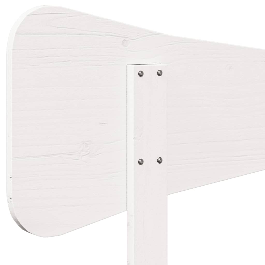 vidaXL Wezgłowie łóżka, białe, 75 cm, lite drewno sosnowe