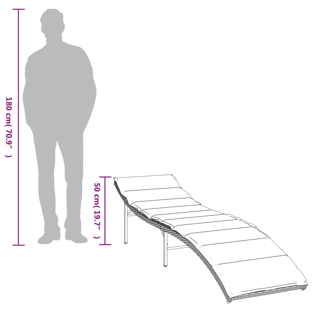 vidaXL Leżaki ze stolikiem, 2 szt., brązowe, polirattan