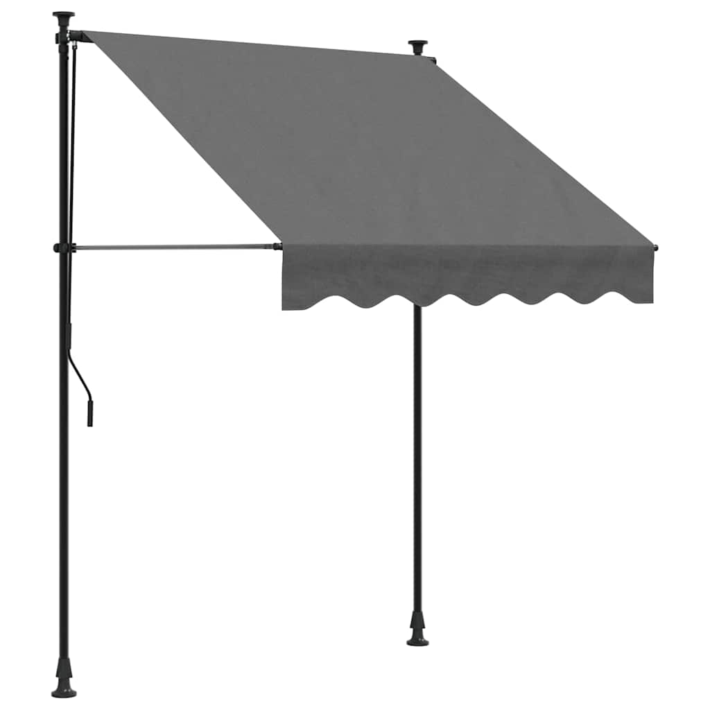 vidaXL Markiza zwijana, antracytowa, 150x150 cm, tkanina i stal