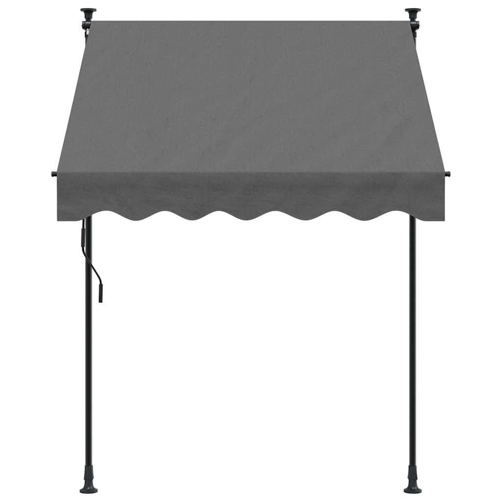 vidaXL Markiza zwijana, antracytowa, 150x150 cm, tkanina i stal
