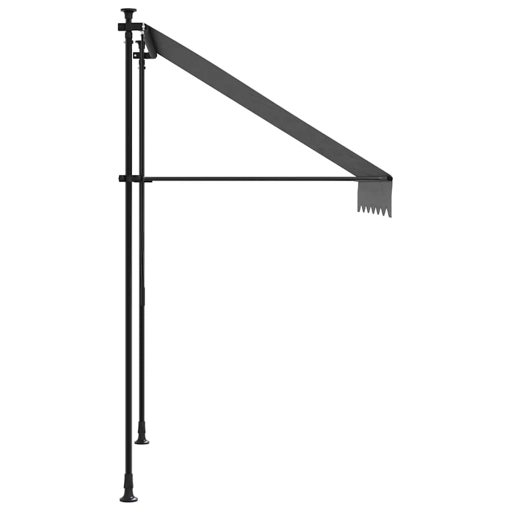 vidaXL Markiza zwijana, antracytowa, 150x150 cm, tkanina i stal
