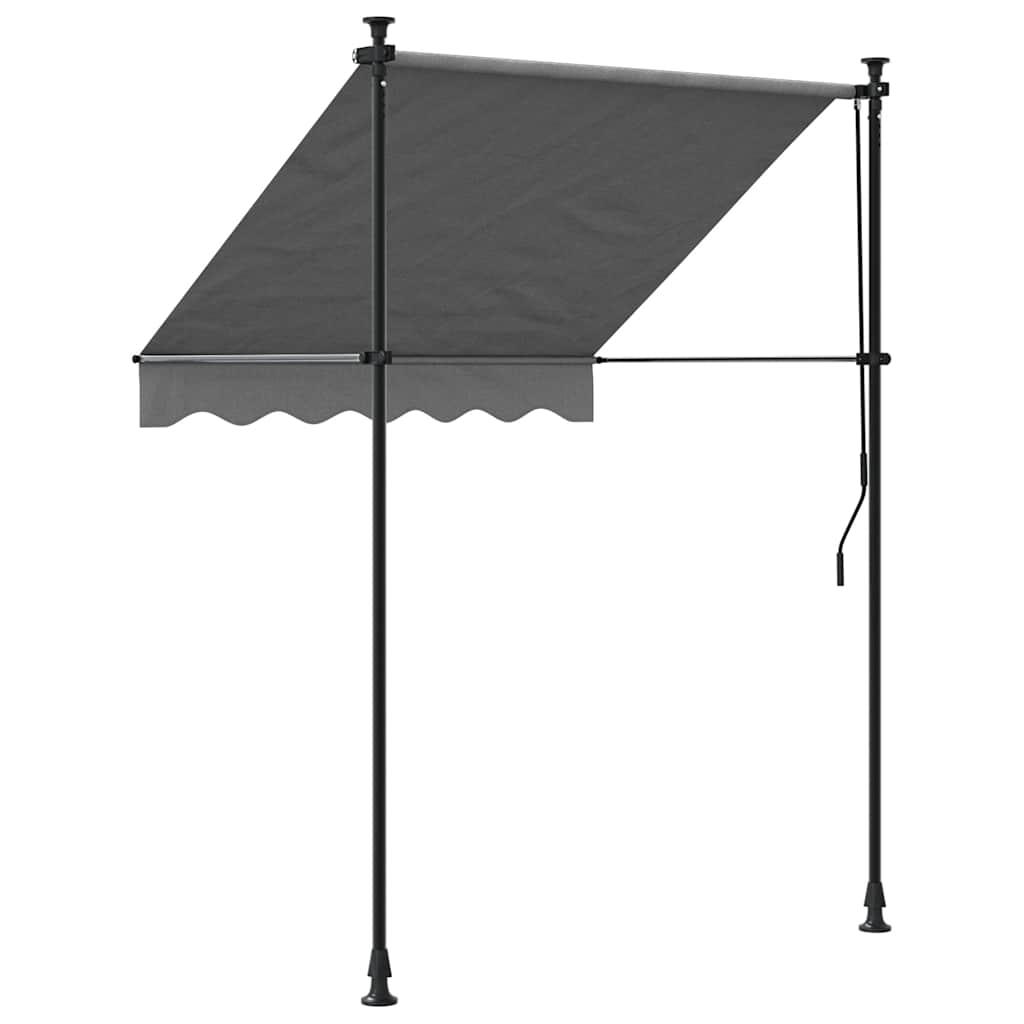 vidaXL Markiza zwijana, antracytowa, 150x150 cm, tkanina i stal
