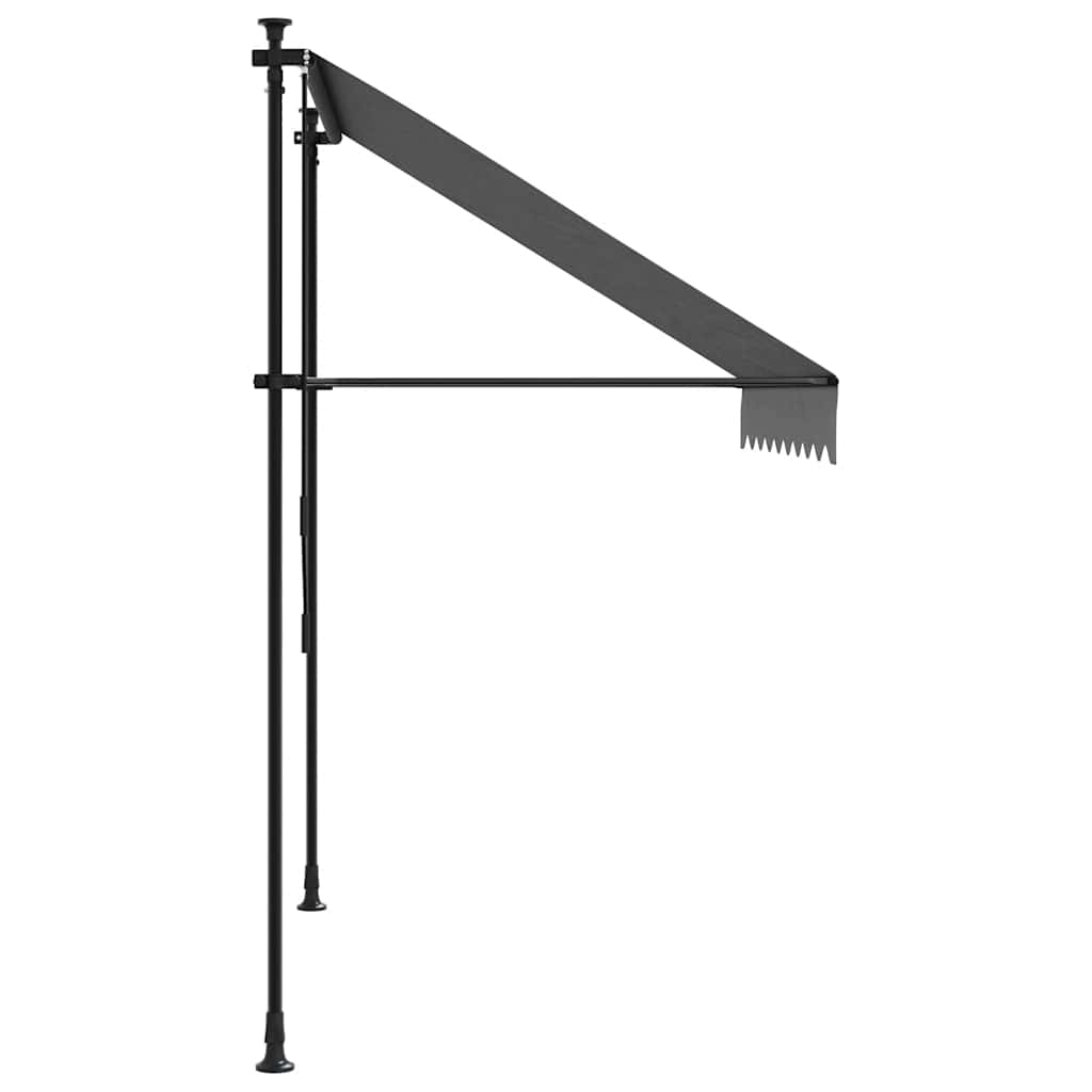 vidaXL Markiza zwijana, antracytowa, 200x150 cm, tkanina i stal
