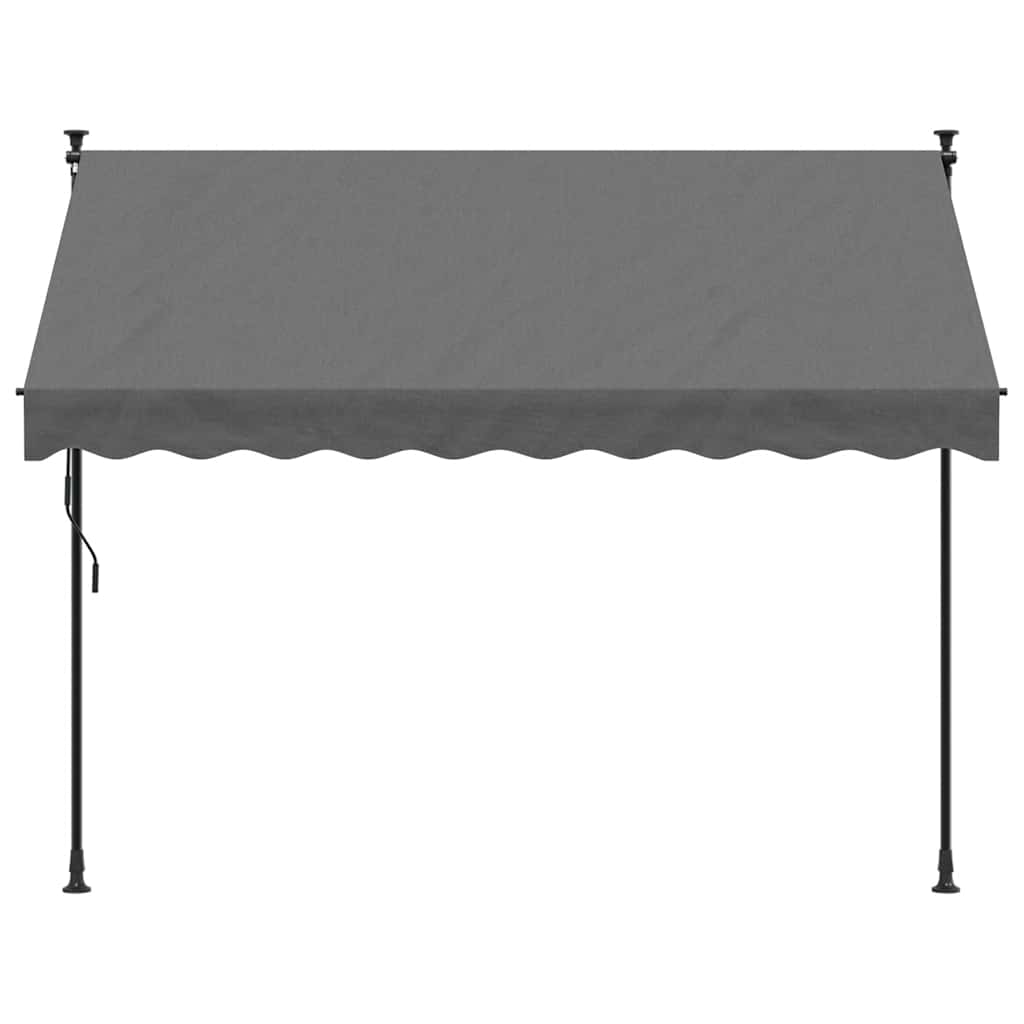 vidaXL Markiza zwijana, antracytowa, 250x150 cm, tkanina i stal