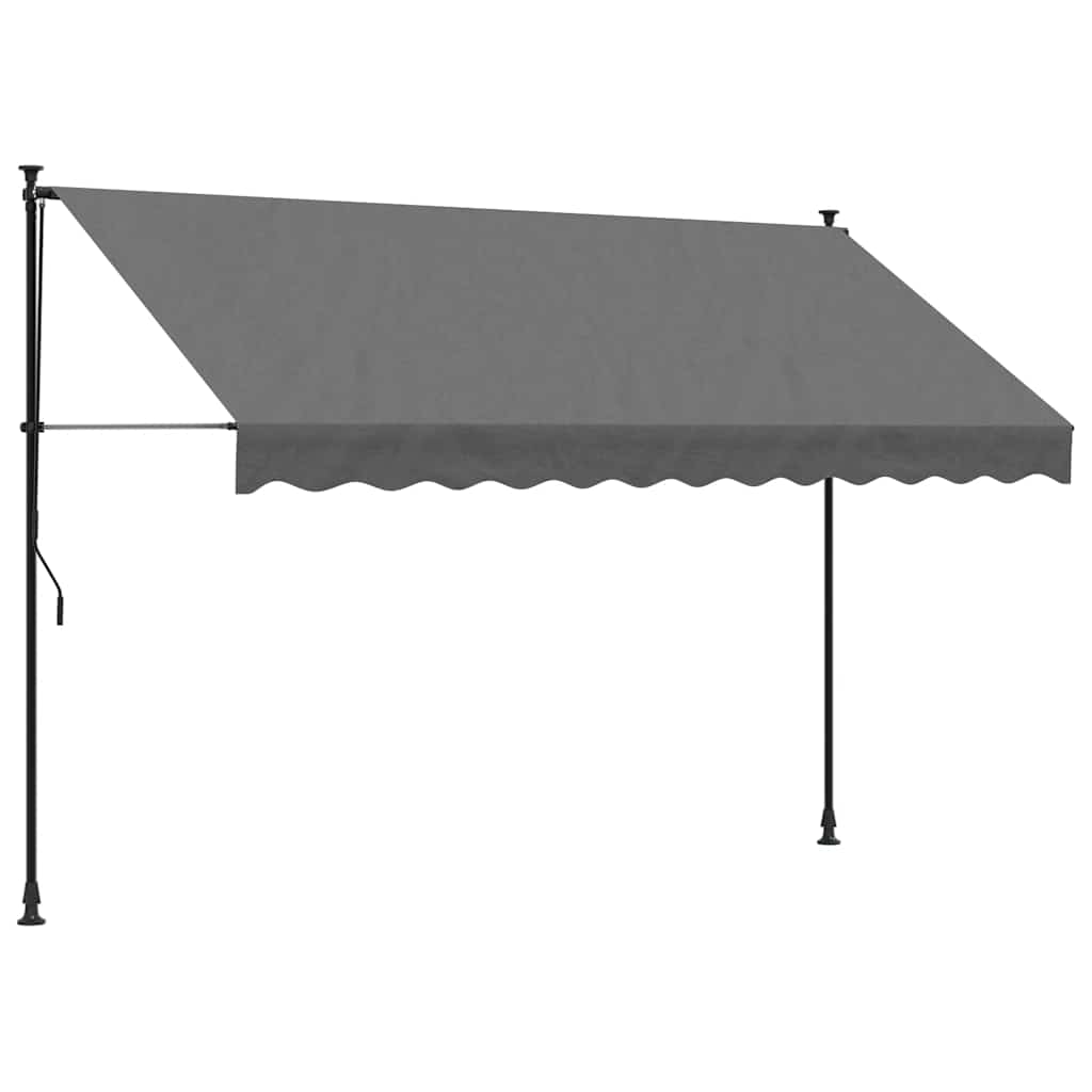 vidaXL Markiza zwijana, antracytowa, 300x150 cm, tkanina i stal