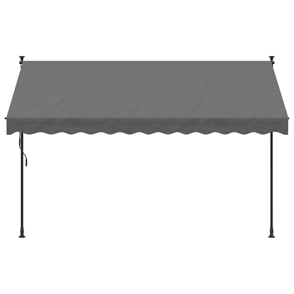 vidaXL Markiza zwijana, antracytowa, 300x150 cm, tkanina i stal
