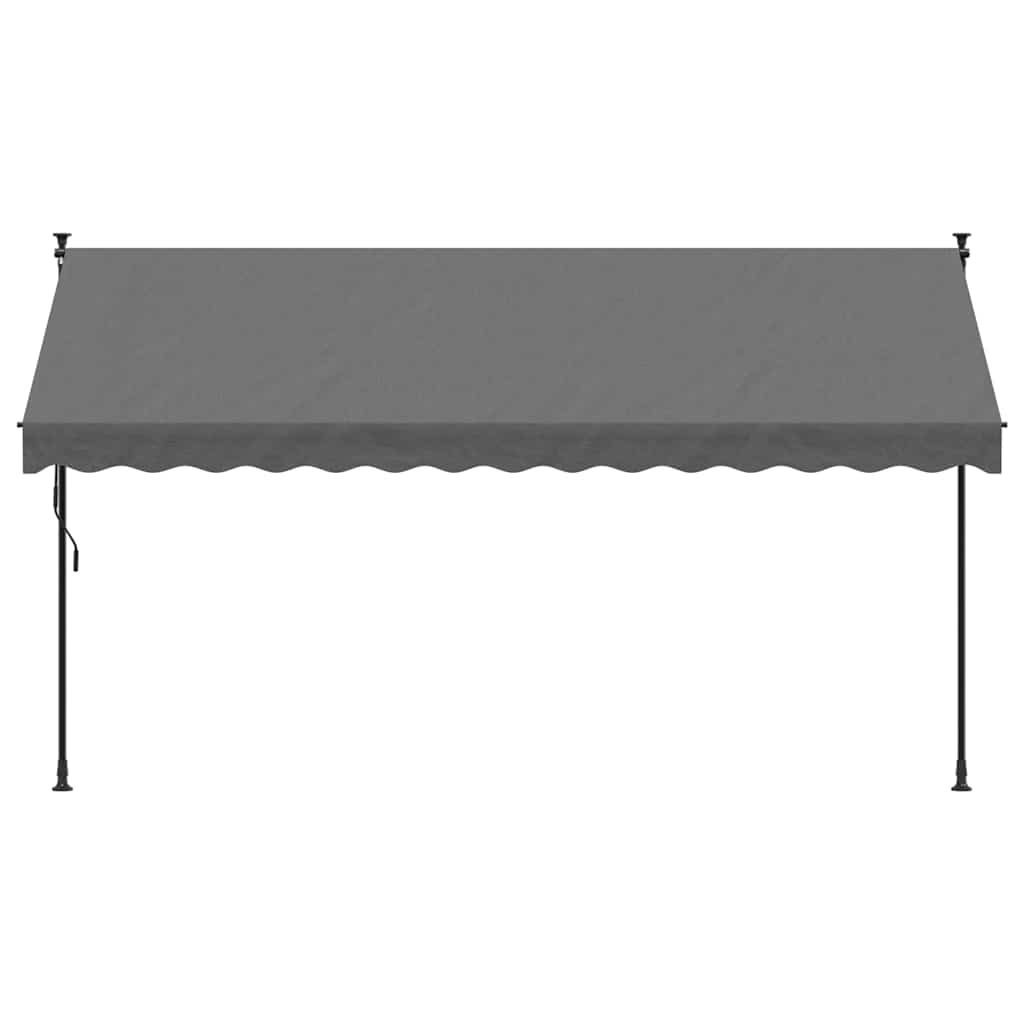 vidaXL Markiza zwijana, antracytowa, 350x150 cm, tkanina i stal