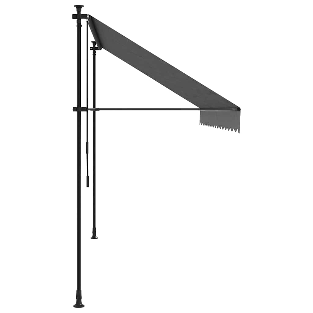 vidaXL Markiza zwijana, antracytowa, 350x150 cm, tkanina i stal