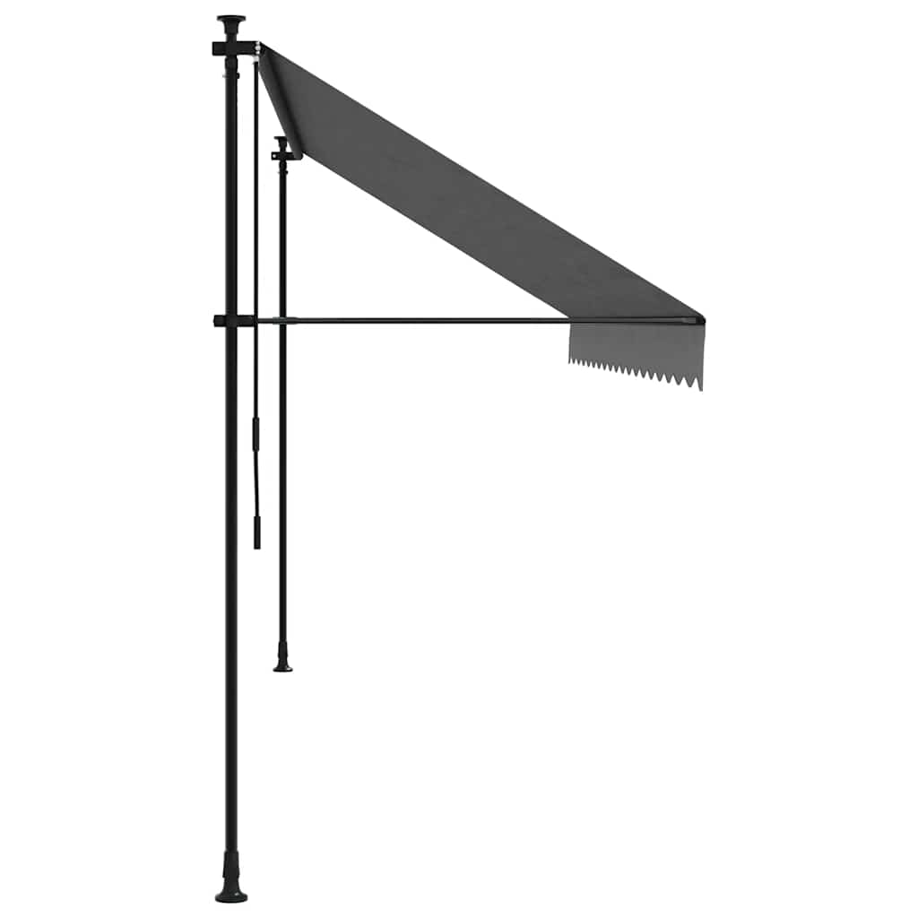 vidaXL Markiza zwijana, antracytowa, 400x150 cm, tkanina i stal