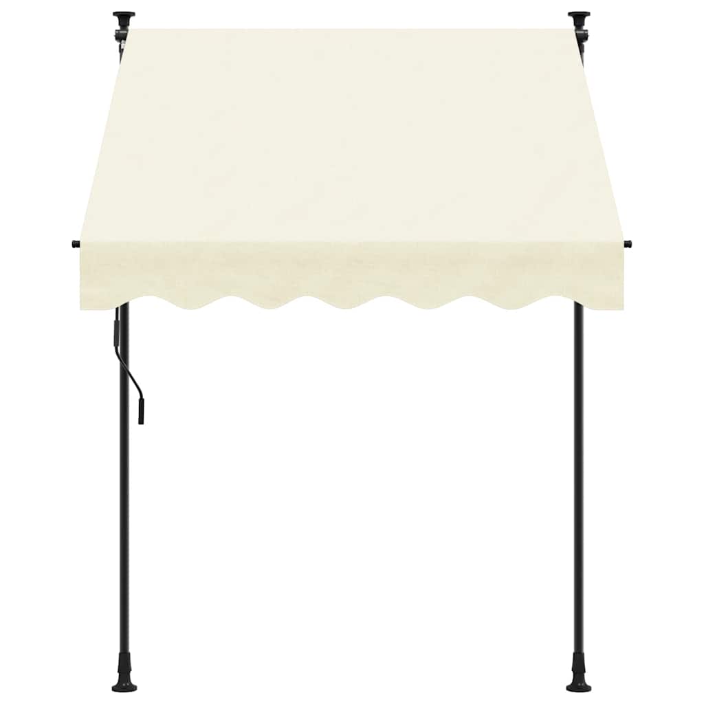 vidaXL Markiza zwijana, kremowa, 200x115 cm, tkanina i stal