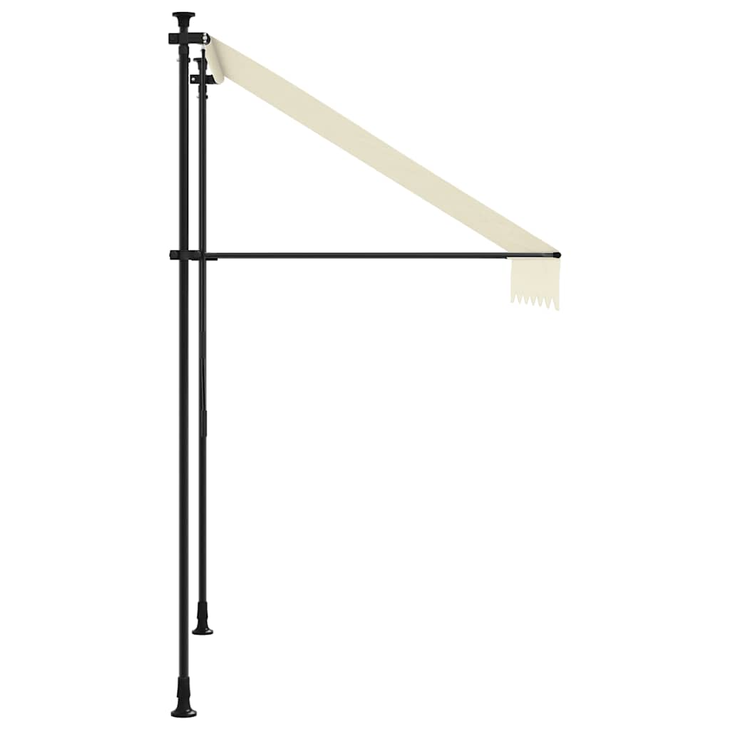 vidaXL Markiza zwijana, kremowa, 200x115 cm, tkanina i stal
