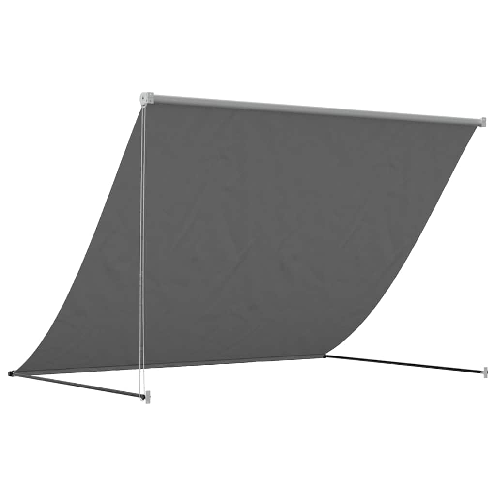 vidaXL Markiza zwijana, antracytowa, 250x150 cm, tkanina i stal