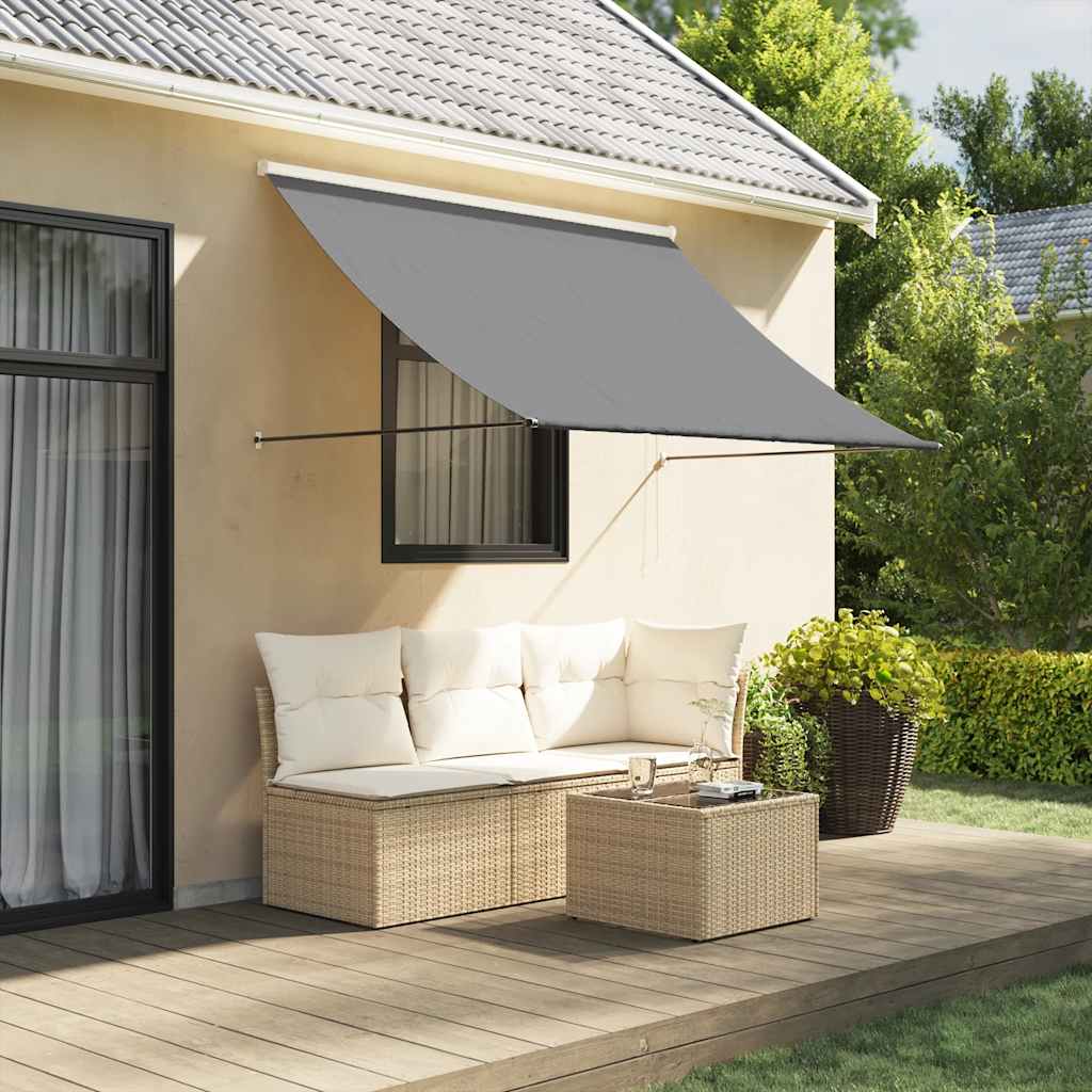 vidaXL Markiza zwijana, antracytowa, 250x150 cm, tkanina i stal
