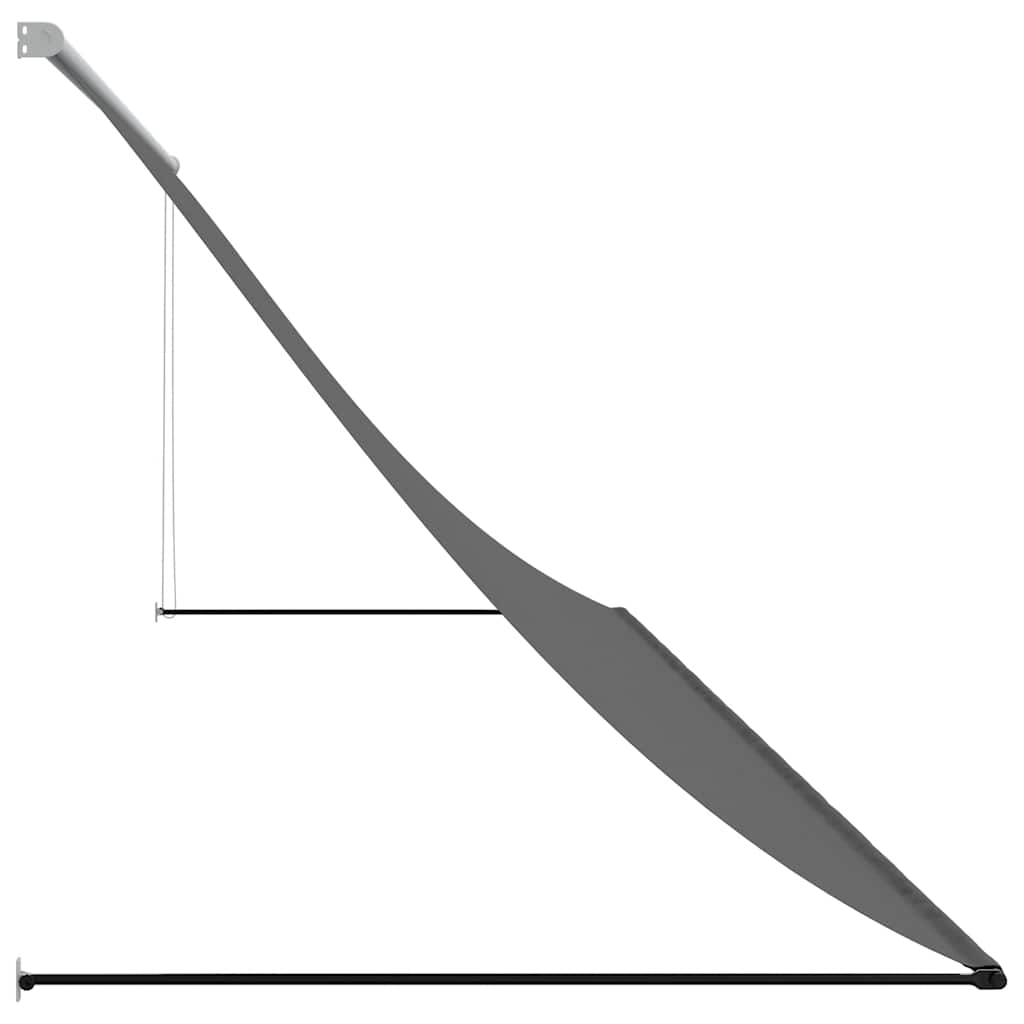 vidaXL Markiza zwijana, antracytowa, 400x150 cm, tkanina i stal