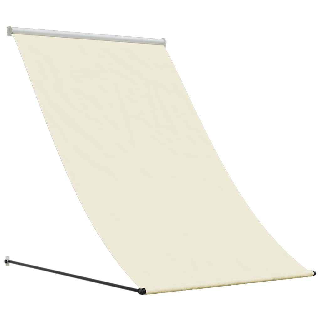 vidaXL Markiza zwijana, kremowa, 100x150 cm, tkanina i stal