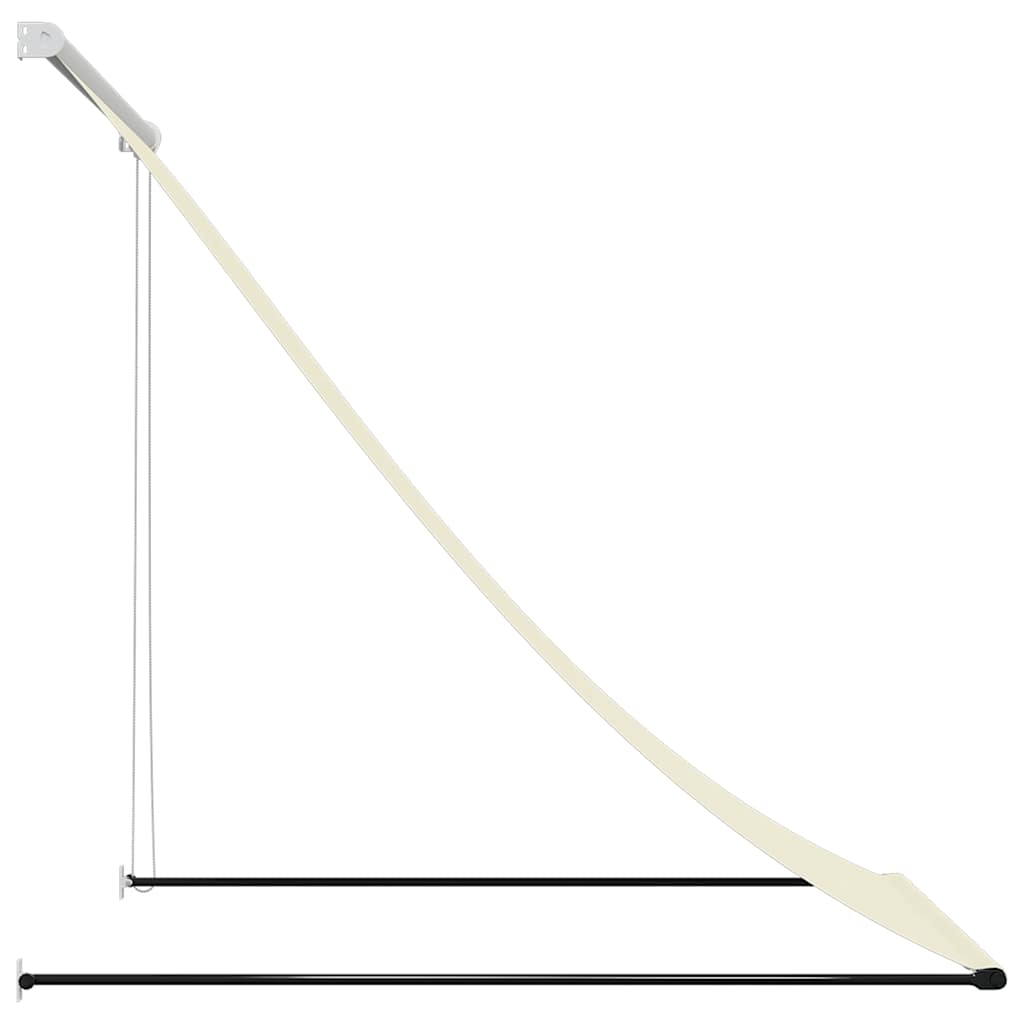 vidaXL Markiza zwijana, kremowa, 100x150 cm, tkanina i stal