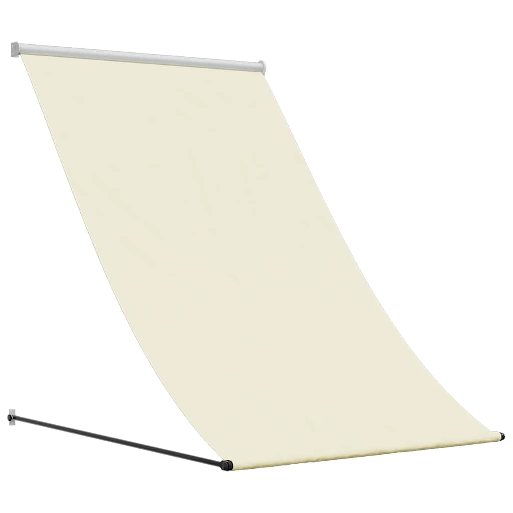 vidaXL Markiza zwijana, kremowa, 150x150 cm, tkanina i stal